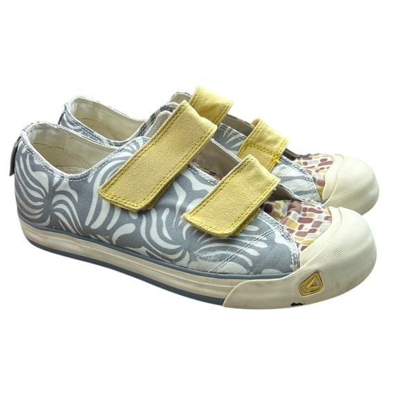 Keen Sula Shoes Wome Gray/Yellow Hook and Loop Double Strap Comfortable Sneakers - Picture 11 of 11